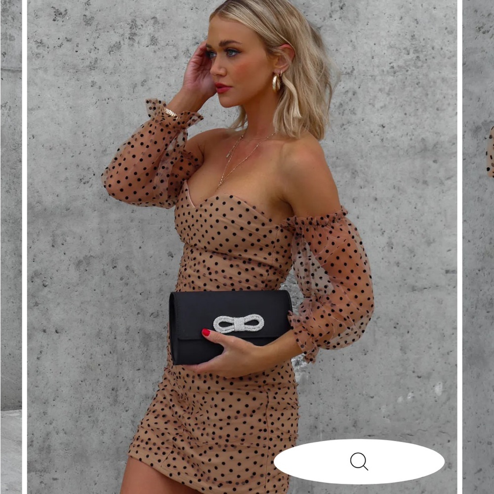 VICI Polka Dot Off the Shoulder Dress NWT